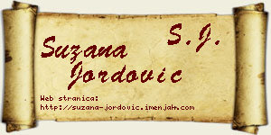 Suzana Jordović vizit kartica